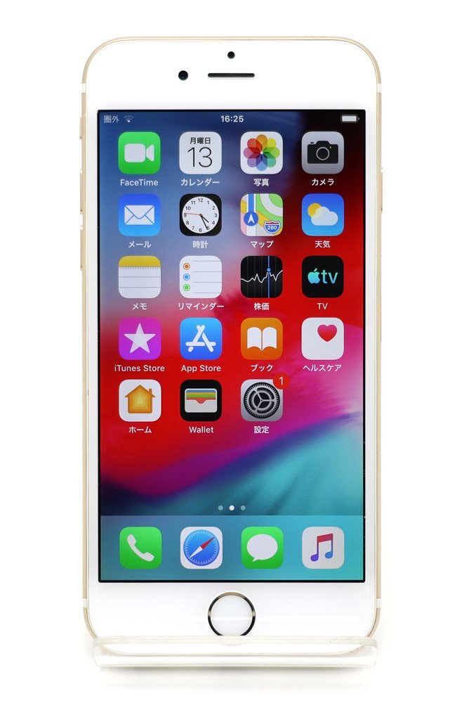 【中古】Apple　iPhone6　16GB　ゴールド　MG492J/A　SIMロックあり　ドコモ/ネットワーク利用制限◯判定　※画面焼けあり_画像1