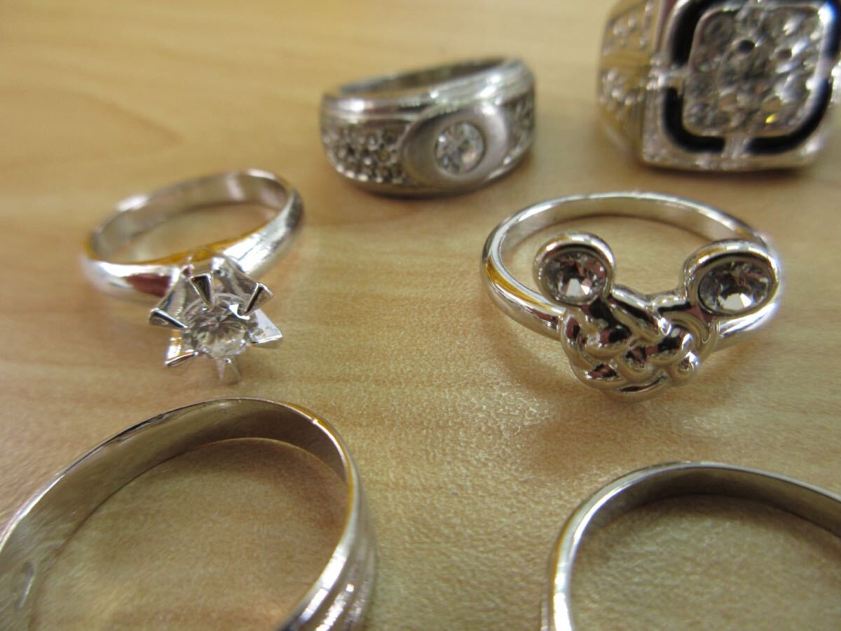 [B11] Kirakira Cubic Zirconia cz etc. ring ring Vintage Vintage accessory large amount set sale summarize TIA