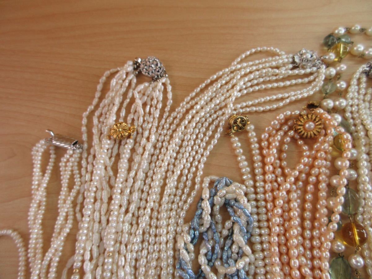 【C1】★60サイズ 淡水パール バロックパール 真珠 ネックレス SILVER シルバー 含む アクセサリー 大量 まとめ売り まとめ TIA_画像7