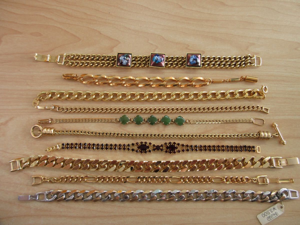 [D68] Vintage Vintage bracele Gold color go flat ki partition ... etc. accessory large amount set sale summarize TIA