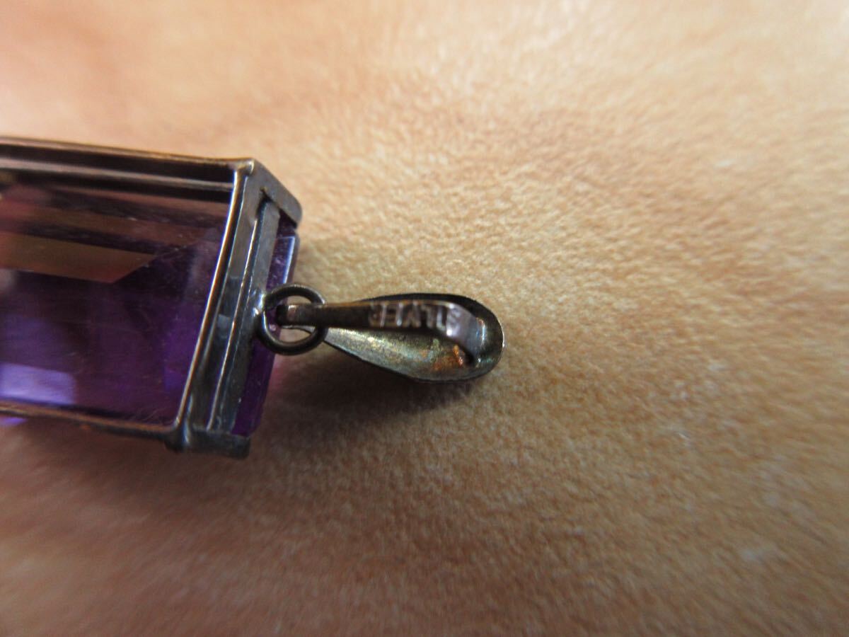 【C34】アメジスト 紫水晶 ペンダントトップ ネックレストップ 900 SILVER シルバー 含む アクセサリー 大量 まとめ売り まとめ TIA_画像6
