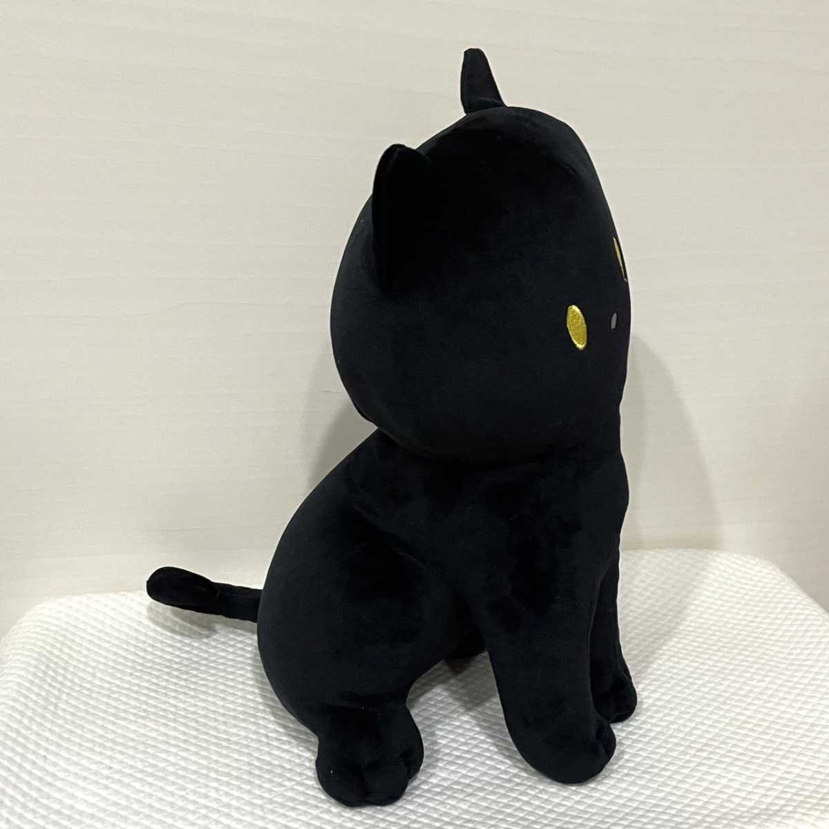 【黒猫 ろん】ラウンドワン限定 黒猫ろんと暮らしたら BIGぬいぐるみ 全1種 全高約30cm フクヤ タグ付き 新品 PW_画像4