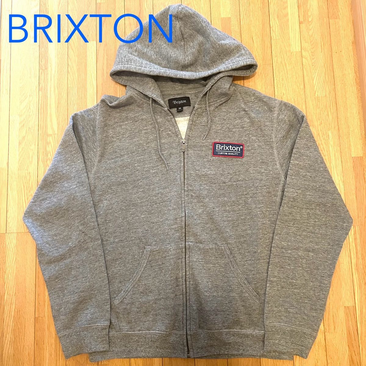 【古着】BRIXTON ブリクストン　ジップパーカー　長袖　フーディー　フード　ジップアップ　M