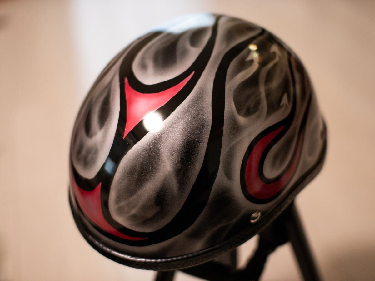 ダックテール　装飾用　黒×デビルテイル　ヘルメット バイク　ハーレー　ドラッグスター バルカン　レブル　マグナ250_画像2