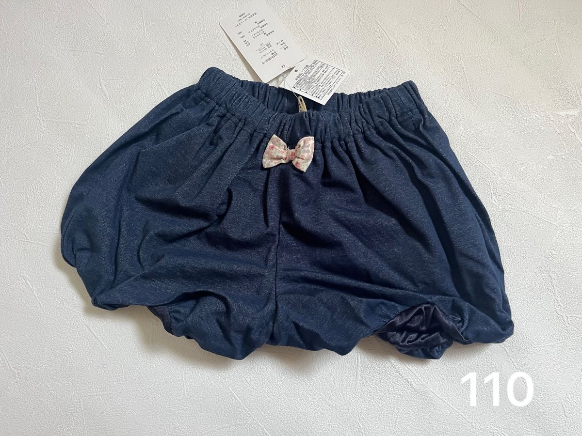 新品◆cottoli 女の子 110 ショートパンツ  ネイビー