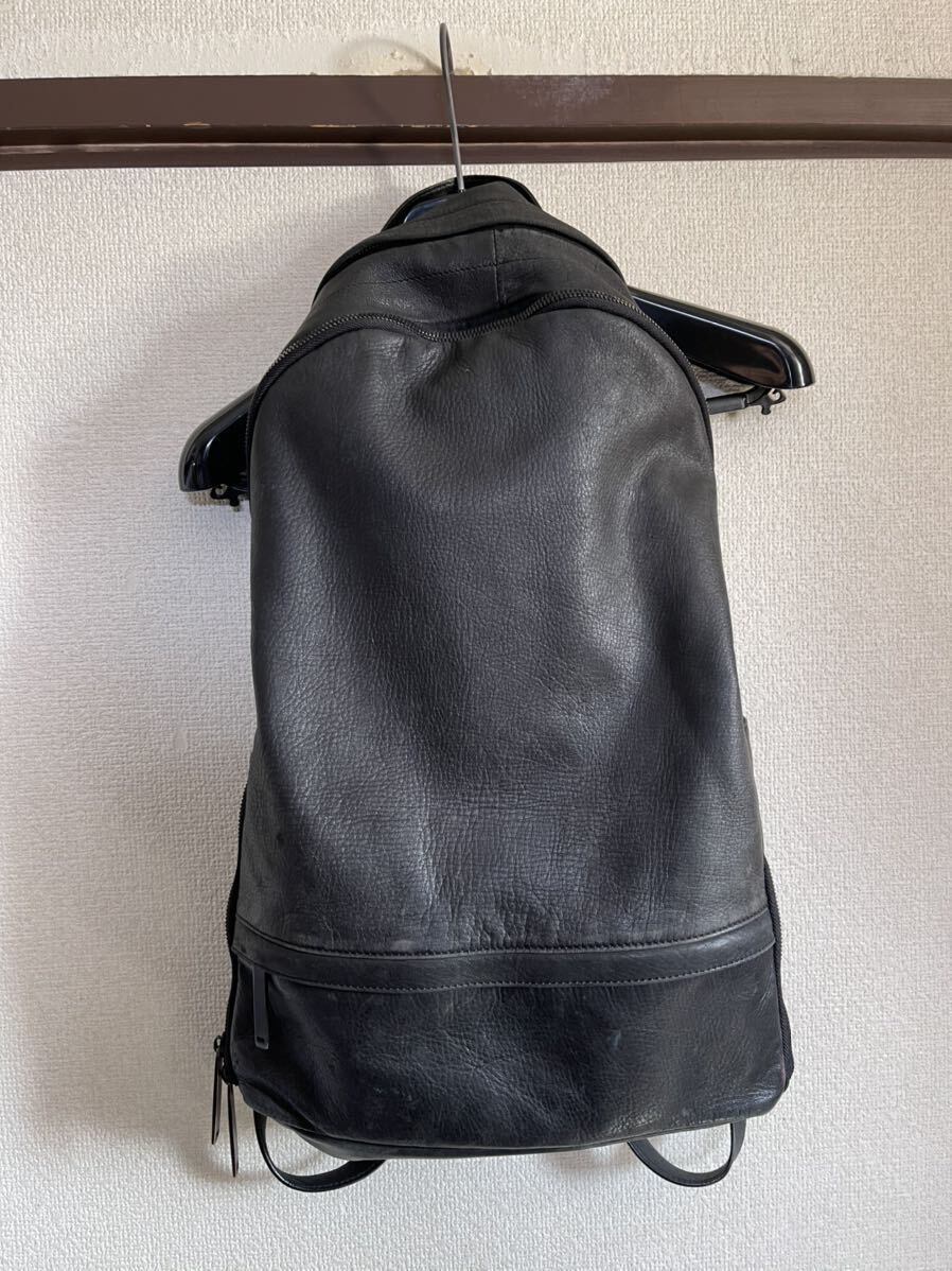 【即決】 PATRICK STEPHAN パトリックステファン LEATHER BACK PACK レザーバックパック リュック 鞄 かばん バッグ BLACK ブラック 黒色_画像3