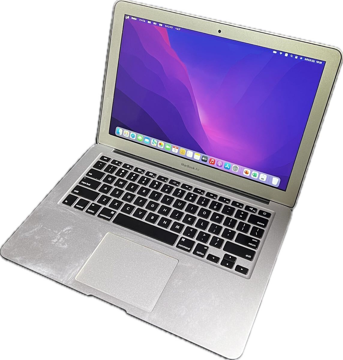 【動作OK・充電器付き♪〜】MacBook Air (13-inch, Early 2015) i5（1.6GHz）/ メモリ4GB / SSD 128GB / 458回（正常） 英字キーボード仕様の画像1