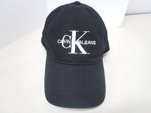 5133RNZ*Calvin Klein JEANS Calvin Klein Logo embroidery cap OS black * used 