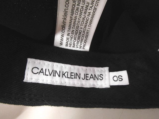 5133RNZ*Calvin Klein JEANS Calvin Klein Logo embroidery cap OS black * used 