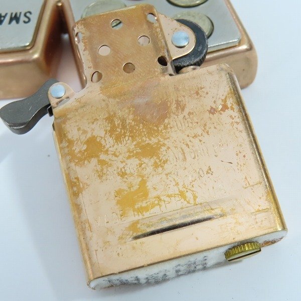 ZIPPO/ジッポー SOLID COPPER SMALL CHANGE メタルプレート貼り 03年製 /LPLの画像6