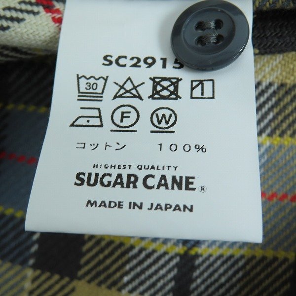 ☆【未使用】SUGARCANE/シュガーケーン ツイルチェックワークシャツ SC29151 L /060の画像5