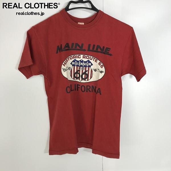 ☆THE REAL McCOY'S/ザ リアルマッコイズ BALL PARK/JOE McCOY/ジョーマッコイ ルート66 Tシャツ/S /LPL_詳細な状態は商品説明内をご確認ください。