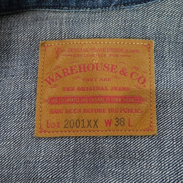 *WAREHOUSE/ Warehouse LOT.2001XX 1ST TYPE Denim jacket W38 /060