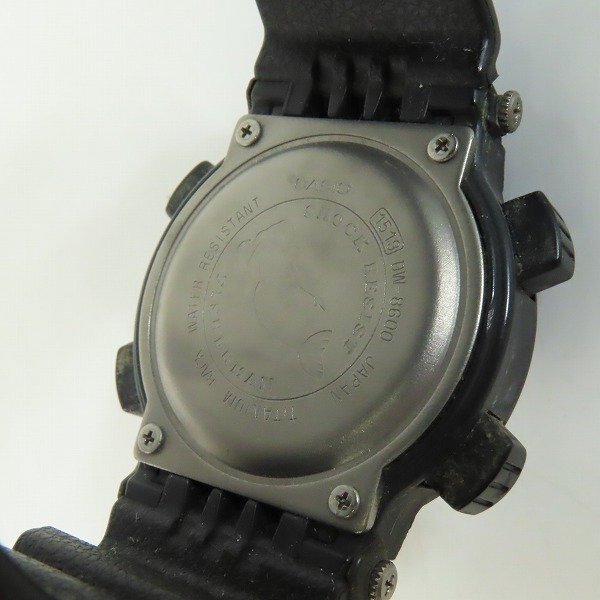 【ジャンク/動作未確認】G-SHOCK/G-ショック FISHERMAN/フィッシャーマン メンインブラック DW-8600BM-1T /000の画像4