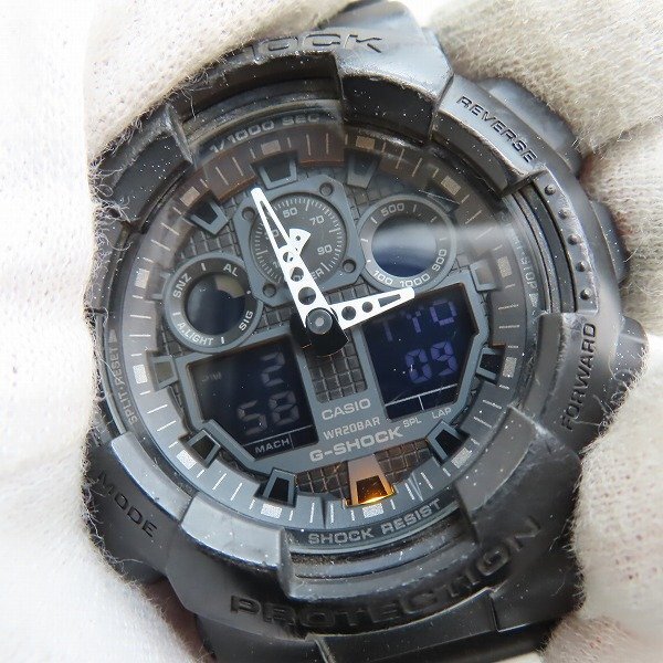 G-SHOCK/Gショック BIG CASE デジアナ ブラック クォーツ 腕時計 GA-100-1A1JF /000の画像5