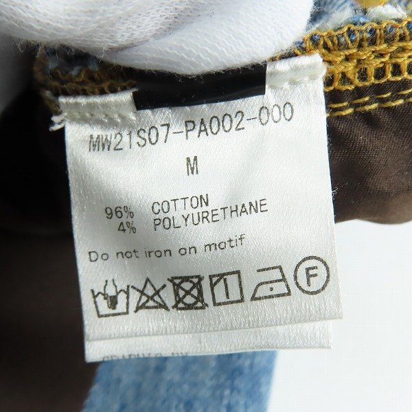 MASTERMIND WORLD/ тормозные колодки ma Индия world Logo принт Layered Denim брюки MW21S07-PA002-000/M /060