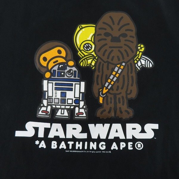☆A BATHING APE×STARWARS/エイプ×スターウォーズ コラボTシャツ C-3PO R2-D2 チューバッカ/L /LPLの画像6