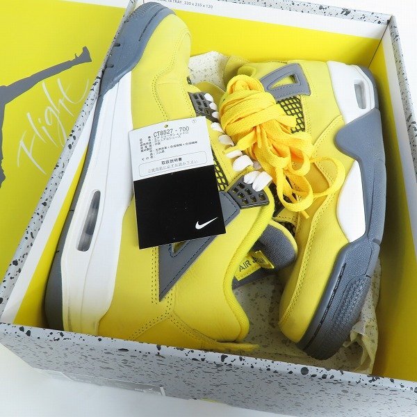 (1)NIKE/ナイキ AIR JORDAN 4 RETRO TOUR YELLOW/エアジョーダン4 ツアーイエロー CT8527-700/27 /080の画像9