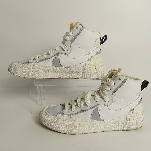 NIKE×SACAI/ナイキ×サカイ BLAZER MID Wolf Grey ブレザーミッド BV0072-100/27 /080の画像4