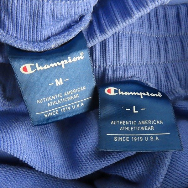 [ не использовался ]Champion/ Champion женский Tec we b Terry Crew тренировочный брюки голубой 2 позиций комплект /080