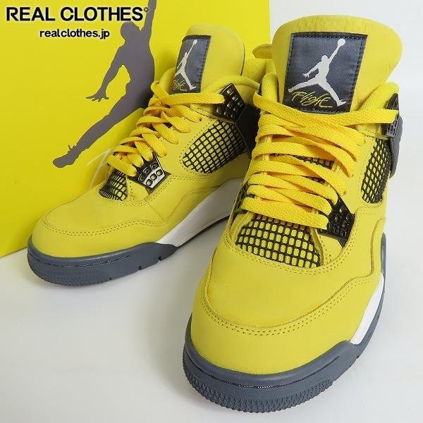 (2)NIKE/ナイキ AIR JORDAN 4 RETRO TOUR YELLOW/エアジョーダン4 ツアーイエロー CT8527-700/27 /080の画像1