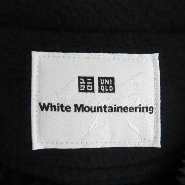 ☆UNIQLO×White Mountaineering/ユニクロ×ホワイトマウンテニアリング フリースオーバーサイズジャケット ブラック L /080の画像3