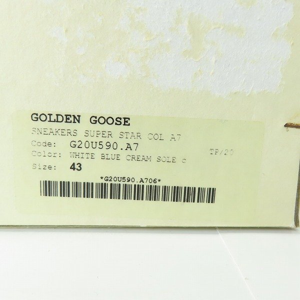 GOLDEN GOOSE/ Golden Goose SUPERSTAR/ super Star low cut sneakers 43 /080