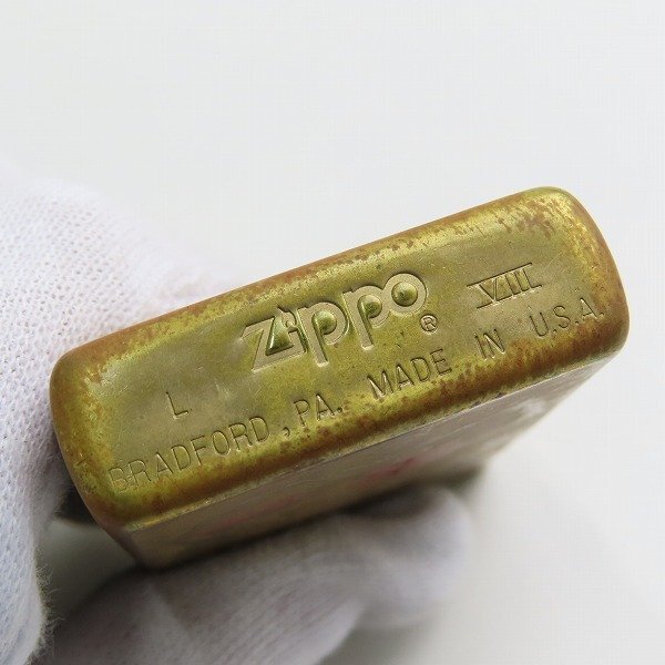 ZIPPO/ジッポー SOLID BRASS/ソリッドブラス イギリス 地図 1992年製 /LPLの画像4