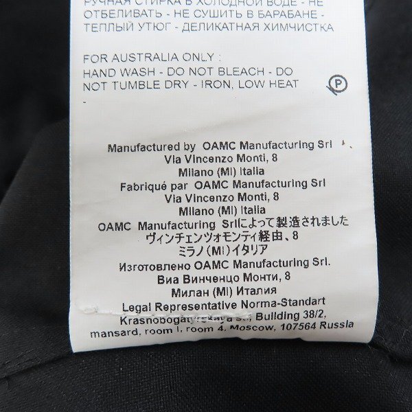 *OAMC/o-e- M si-21AW System Shirt/ system shirt snap-button shirt jacket OAMT600168/XXL /060