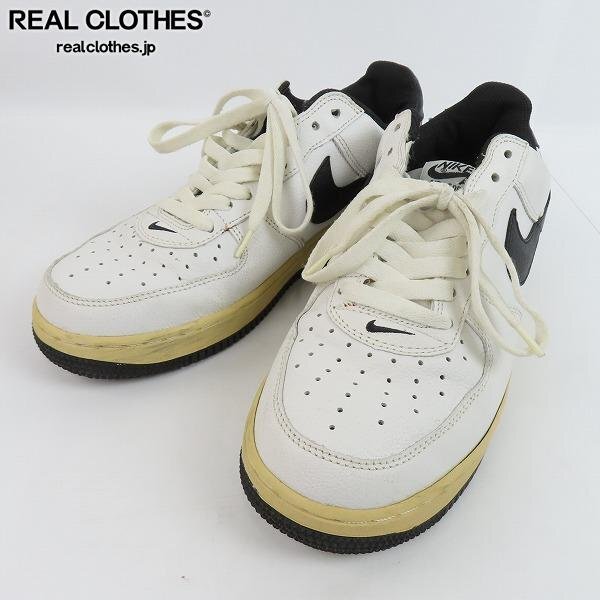 【観賞用】NIKE/ナイキ AIR FORCE 1 LOW WHITE/BLACK 306353-104/26 /080_詳細な状態は商品説明内をご確認ください。