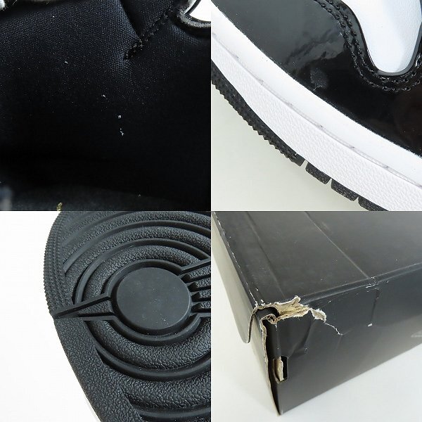 【未使用】NIKE/ナイキ AIR JORDAN 1 MID PATENT 'BLACK GOLD' エア ジョーダン1 852542-007/28.5 /080_画像7