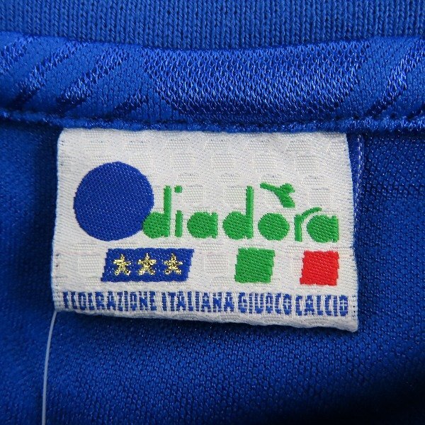 ☆【未使用】DIADORA/ディアドラ イタリア代表 #10 ロベルト・バッジョ ユニフォーム ブルー/M /LPL_画像3