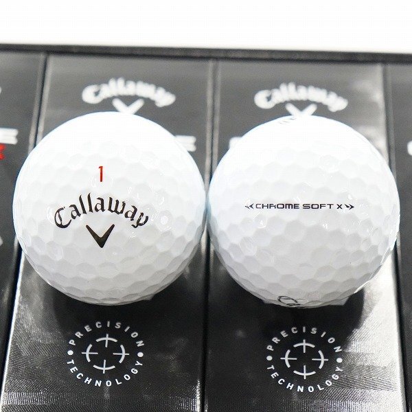 (4)【未使用】Callaway/キャロウェイ CHROME SOFT X ゴルフボール ホワイト 1ダース /000_画像2