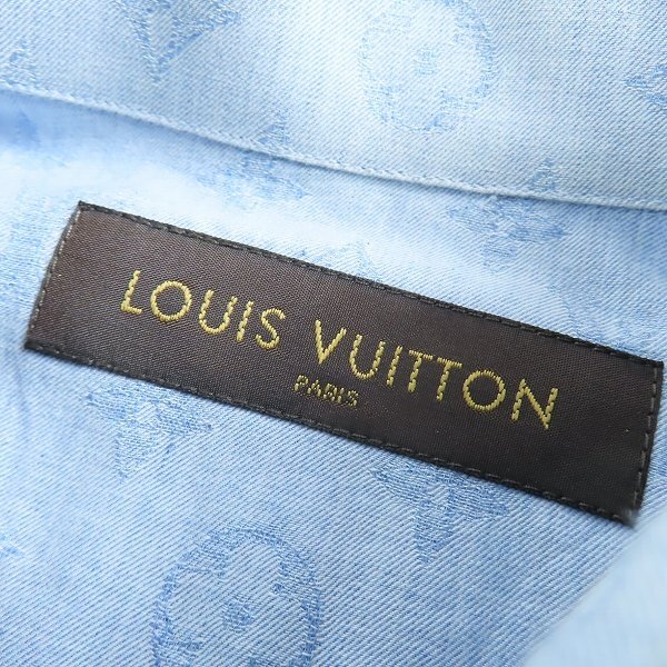 ☆【JPタグ】LOUIS VUITTON/ルイヴィトン モノグラム LV刺繍 シャンブレーシャツ XL /LPL_画像3