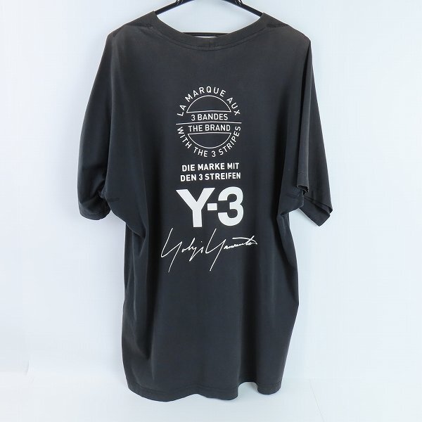 ☆Y-3/ワイスリー 18SS バックプリント 半袖カットソー Tシャツ ブラック CY6969/S /LPL_画像2