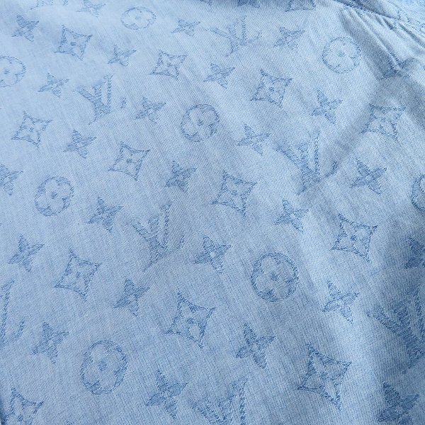 ☆【JPタグ】LOUIS VUITTON/ルイヴィトン モノグラム LV刺繍 シャンブレーシャツ XL /LPL_画像7