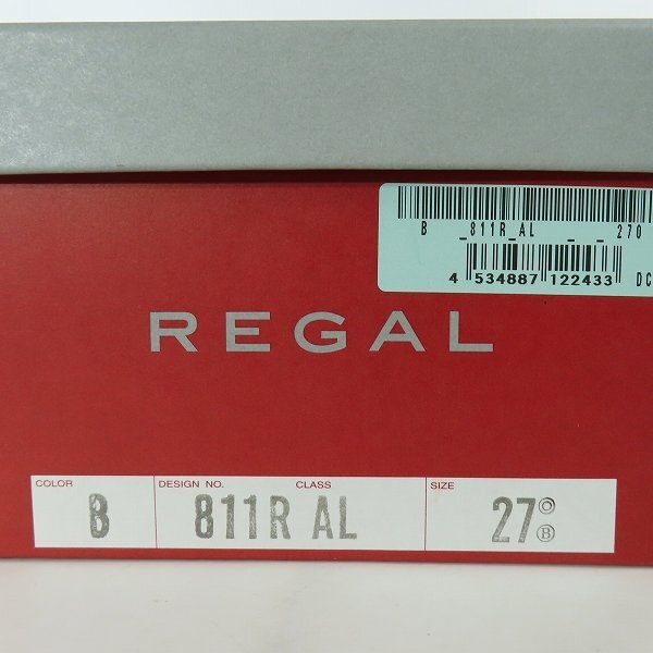 REGAL/リーガル ストレートチップ レザーシューズ ビジネスシューズ 811R/27 /080_画像9