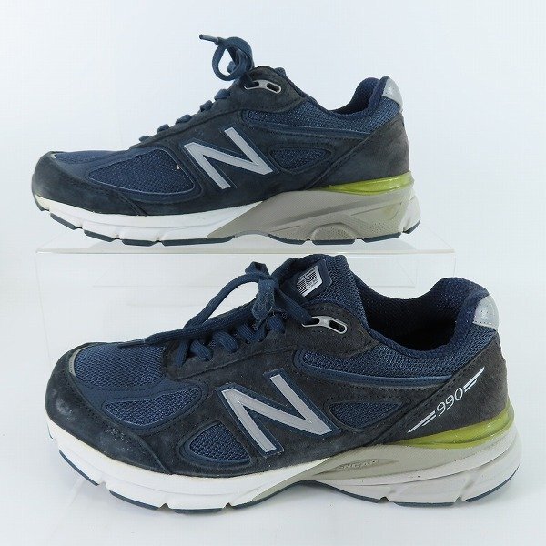 NEW BALANCE/ニューバランス USA製 スエード切替 スニーカー シューズ M990NV4/26.5 /080_画像4