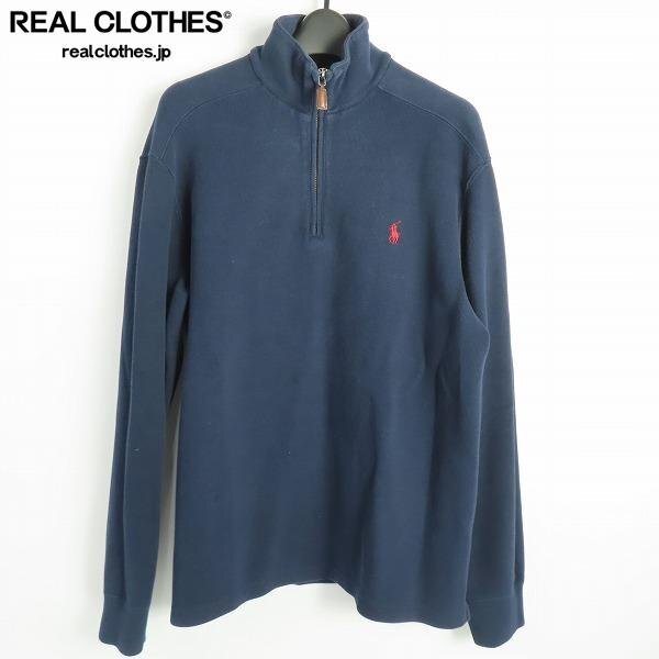 ☆POLO RALPH LAUREN/ポロラルフローレン ハーフジップスウェット M /060_詳細な状態は商品説明内をご確認ください。