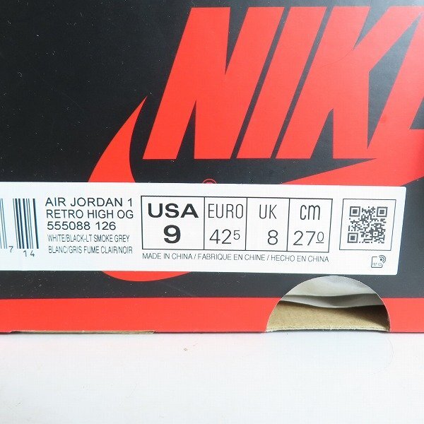 NIKE/ナイキ AIR JORDAN 1 RETRO HIGH OG/エア ジョーダン 1 レトロ ハイ OG 555088-126/27 /080_画像10