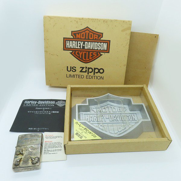 ZIPPO/ Zippo -HARLEY DAVIDSON/ Harley Davidson aluminium литье под давлением пепельница имеется 1994 год производства /000