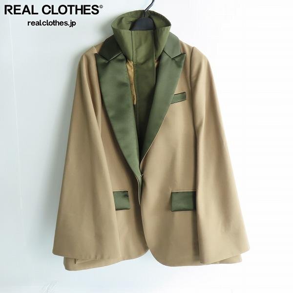 Yahoo!オークション - sacai/サカイ Suiting mix cape Yahoo!オークション - sacai/サカイ Suiting mix cape
