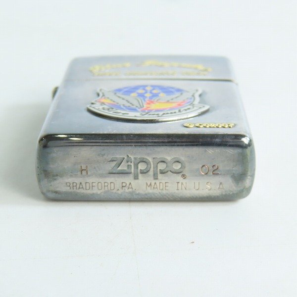 ZIPPO/ジッポー Blue Impulse/ブルーインパルス メタル貼り シリアルナンバー入 2002年製 /000_画像3