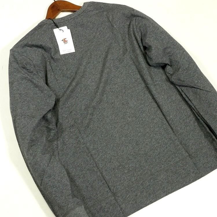 新品 ポールスミス うす手 長袖カットソー L 濃灰 マルチストライプ マルチラビット ロンTシャツ Paul Smith メンズ【2987a】_画像4