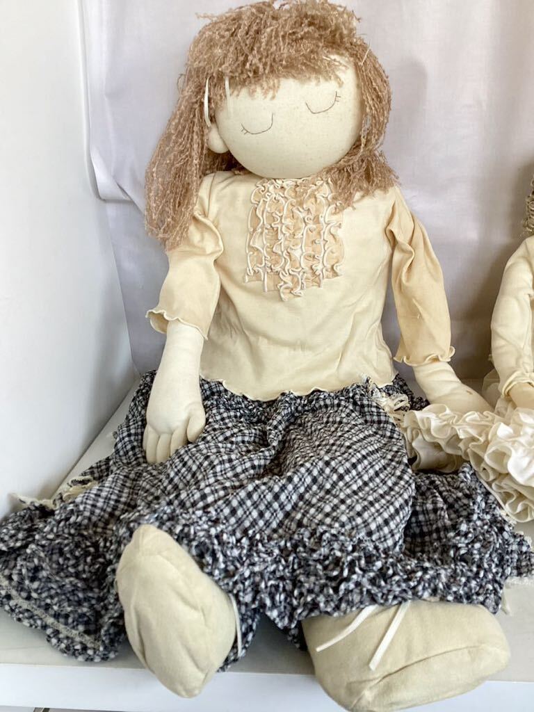 【H0186】女の子 人形 布人形　手作り人形　3体_画像2