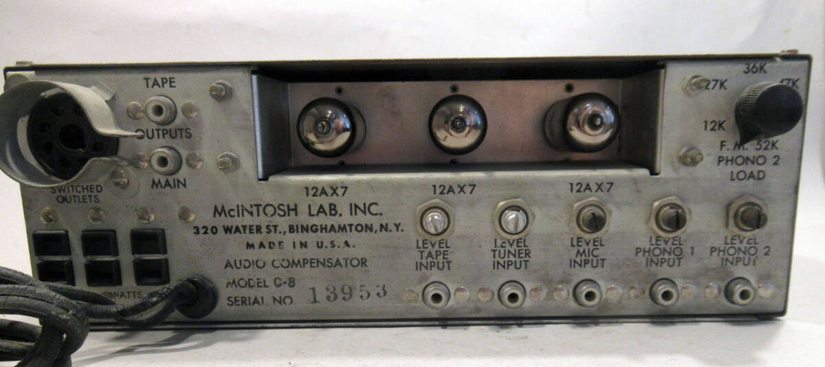 真空管アンプ mcIntosh マッキントッシュ model c-8 audio compensatorの画像5