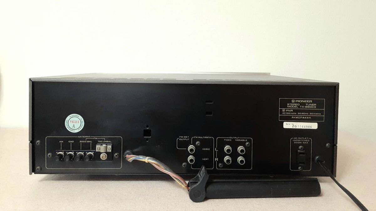 ●中古● Pioneer/パイオニア TX-8800II AM/FMステレオチューナー AC100V 50Hz/60Hz _画像8