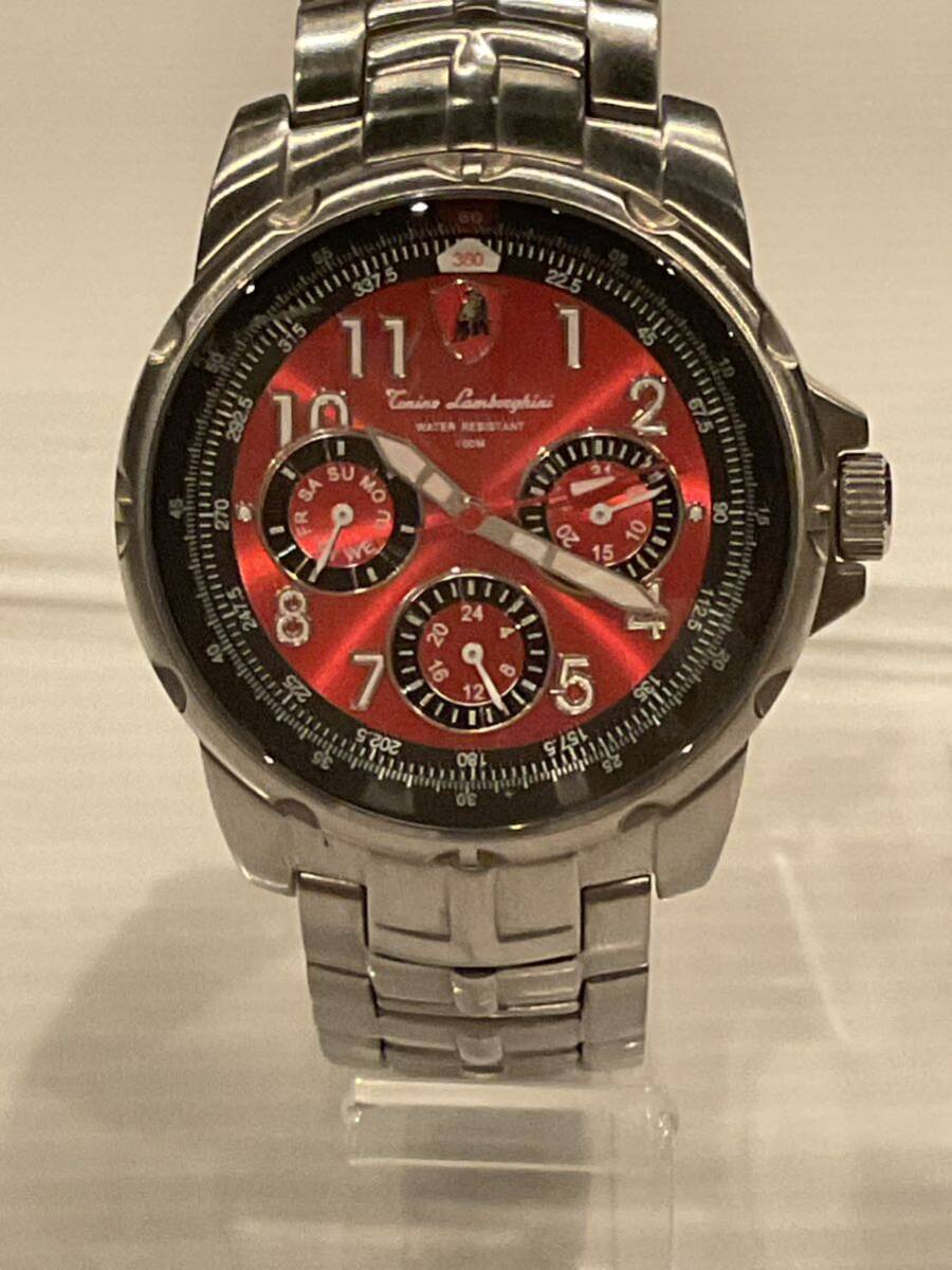 中古 美品 トニーノランボルギーニ 腕時計 クオーツ レッド メンズ Tonino Lamborghini 中古美品の画像9
