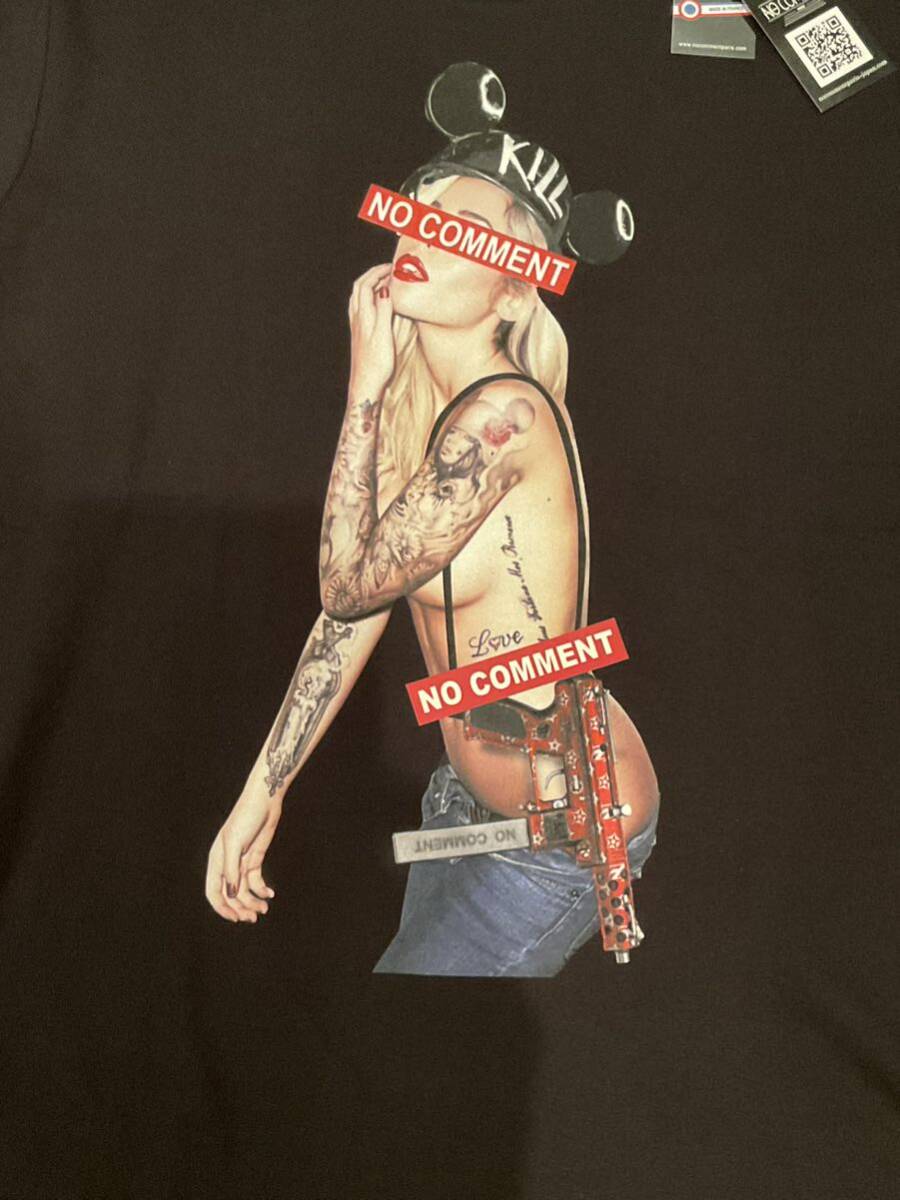 Tシャツ ブラック 未使用品 NO COMMENT 希少品　サイズ:L TATOO Tシャツ_画像2