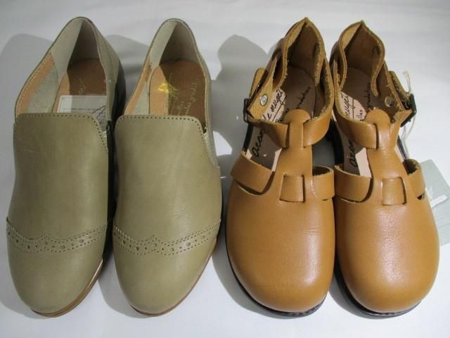  new goods unused aroma domyugearome de muguet leather flat shoes 2 point 22cm made in Japan lady's 